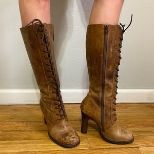 Steve Madden vintage-looking laced up boots